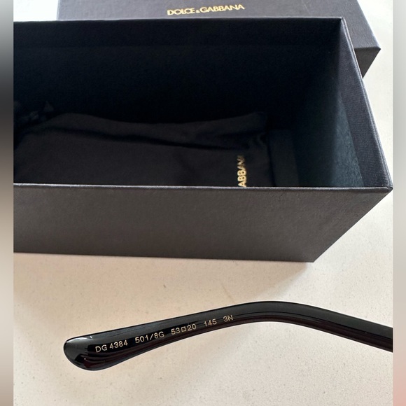 Dolce & Gabbana Sunglasses NEW, NEVER WORN (DG4384 53MM in Black & Gold) - Picture 13 of 14